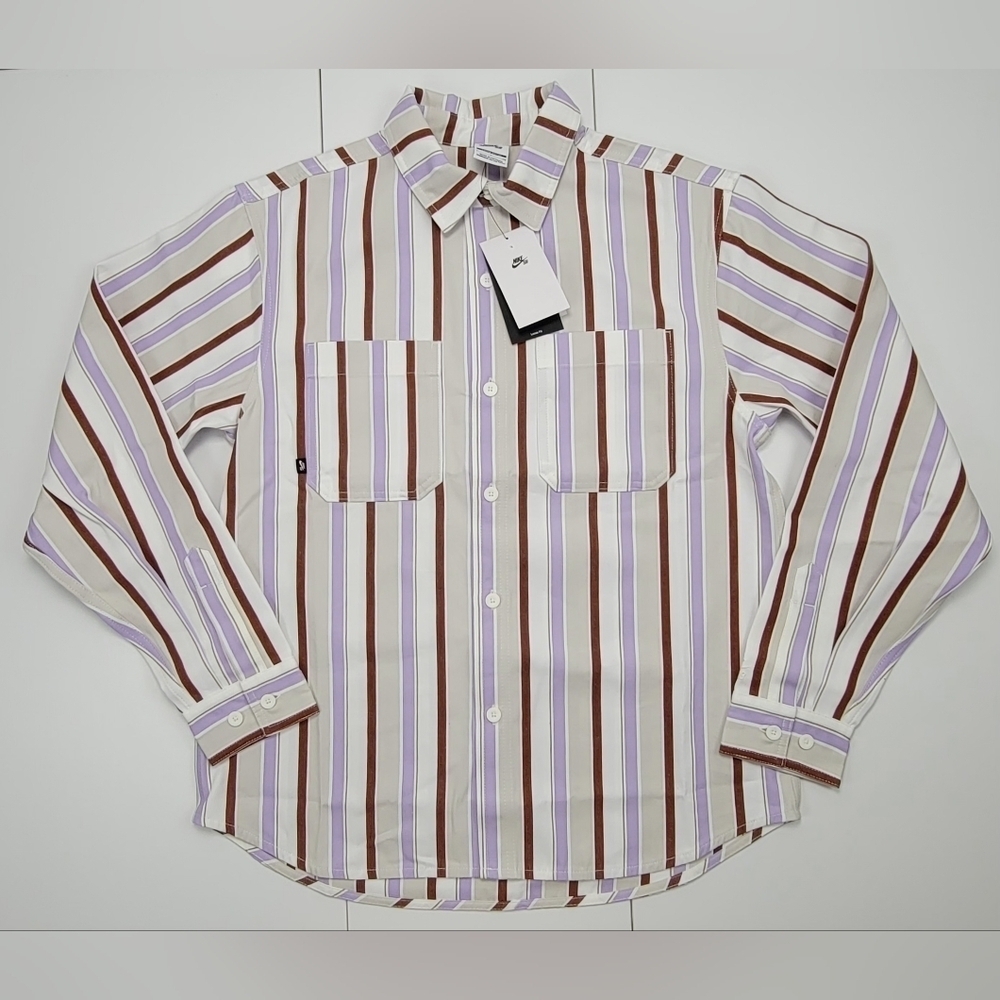 Nike SB Skateboarding HJ2906-133 Long Sleeve Striped Shirt Men Size Small New